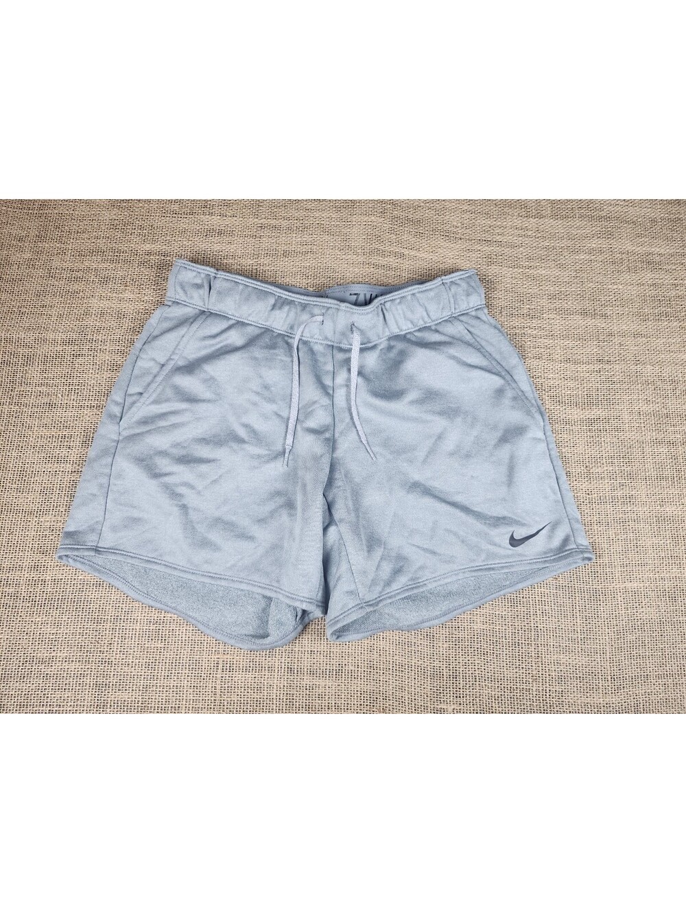 Nike Women’s Small Dri-FIT Gray Athletic Shorts Drawstring Running Training